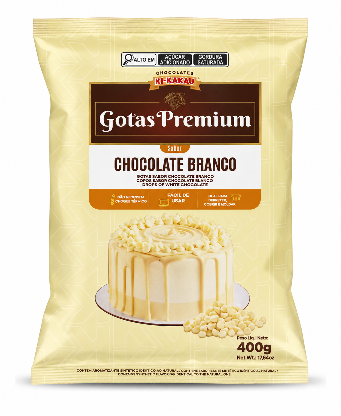 CHOC EM GOTA KI KAKAU PREMIUM BCO 400G