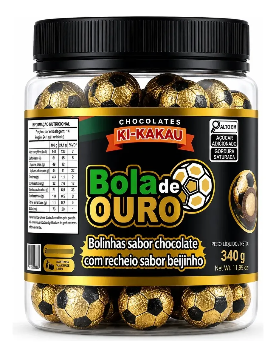 CHOC KI KAKAU BOLA DE OURO RECHEADA 340G
