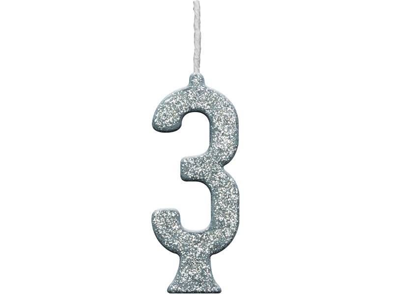 VELA REGINA GLITTER PRATA N3 UN