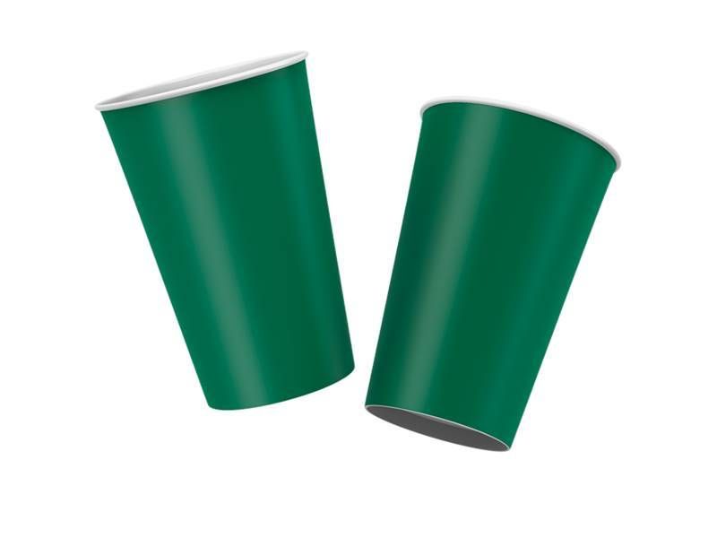 COPO PAPEL REGINA COLOR VERDE ESCURO C/8