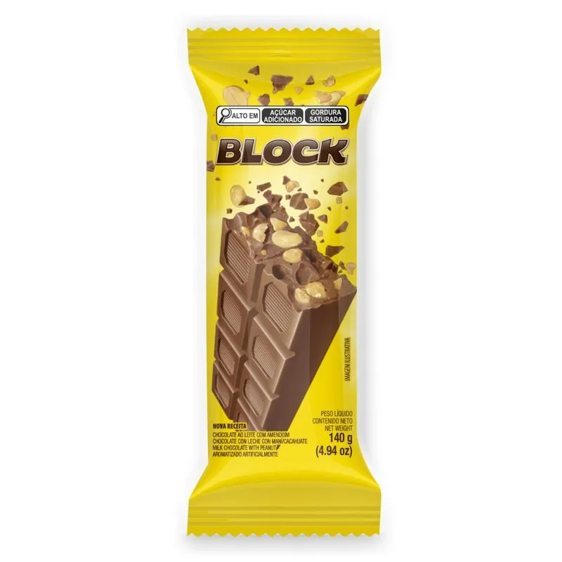 CHOC TABLETE ARCOR BLOCK 140G LEITE/AMEN