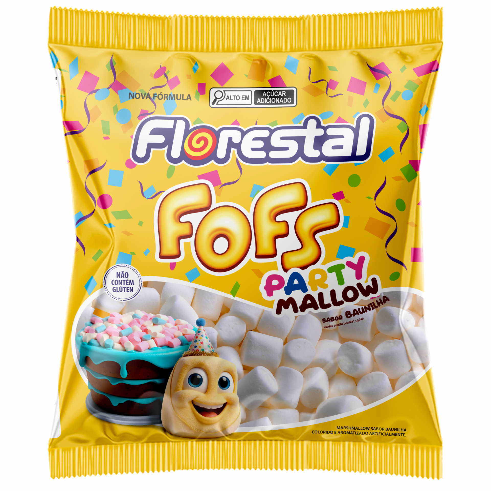 MARSHMALOW FOFS PARTY MALLOWS BRANC 250G