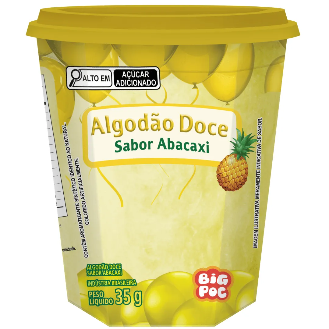 ALGODAO DOCE BIG POC ABACAXI 35G