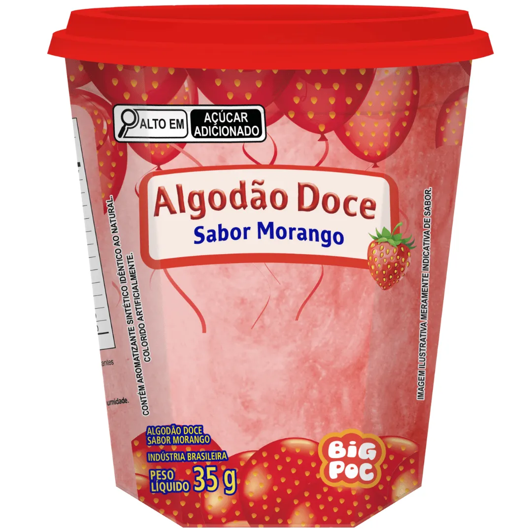 ALGODAO DOCE BIG POC MORANGO 35G
