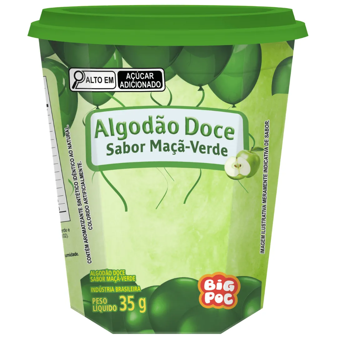 ALGODAO DOCE BIG POC MACA VERDE 35G