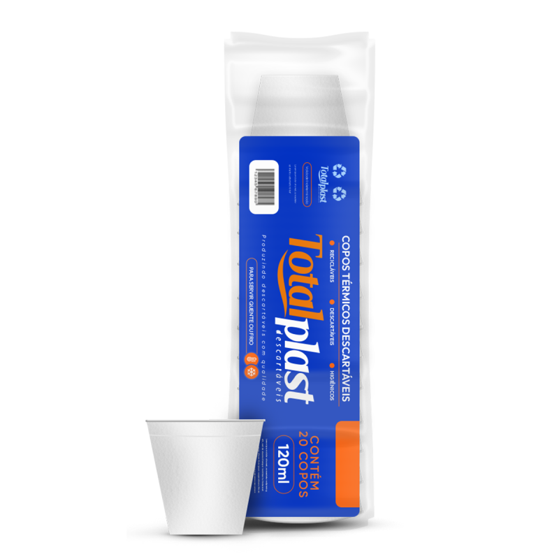 COPO ISOPOR TERMIC 120ML TOTALPLAST C/20