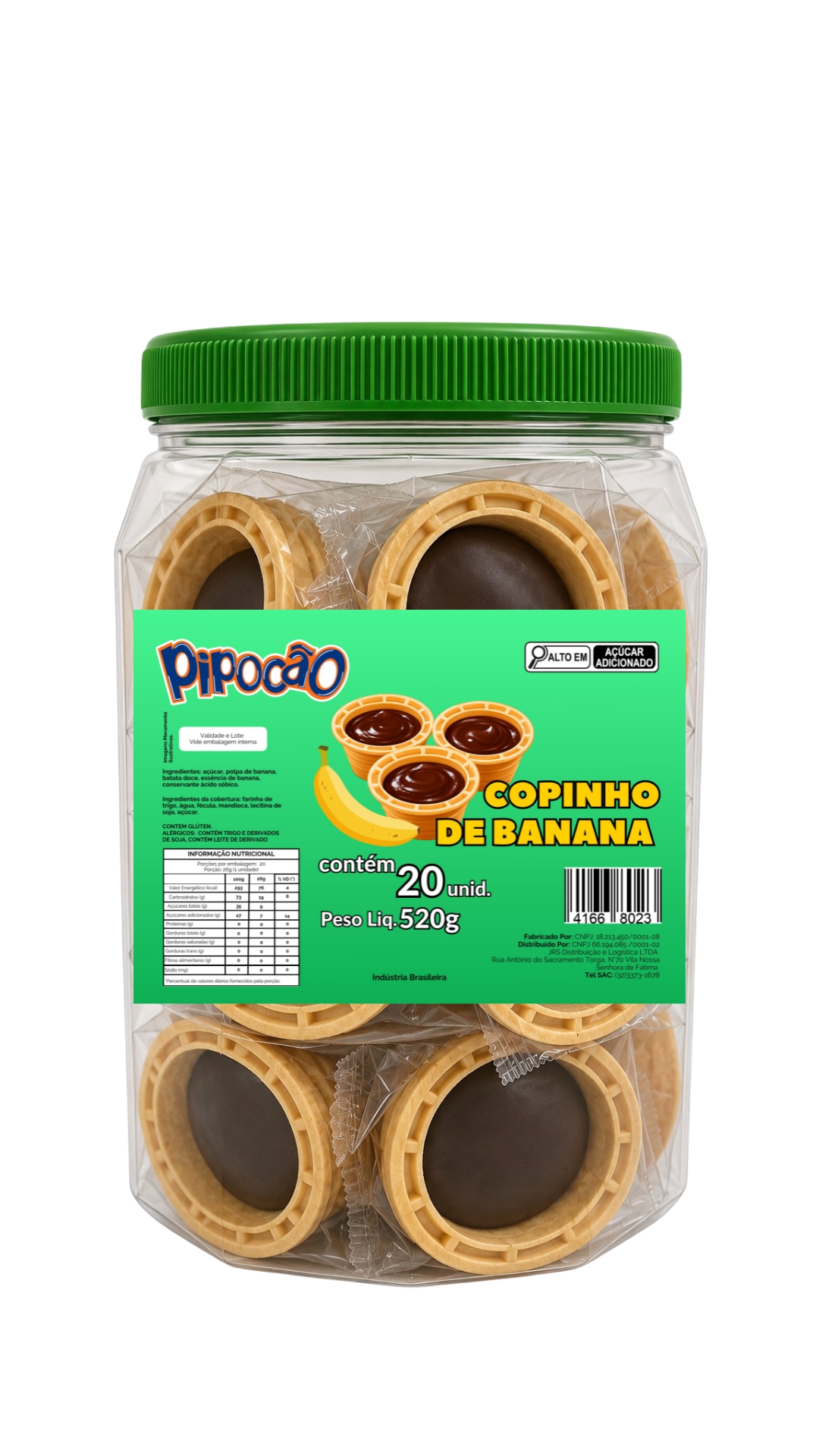 DOCE PIPOCAO COPINHO DE BANANADA C/20