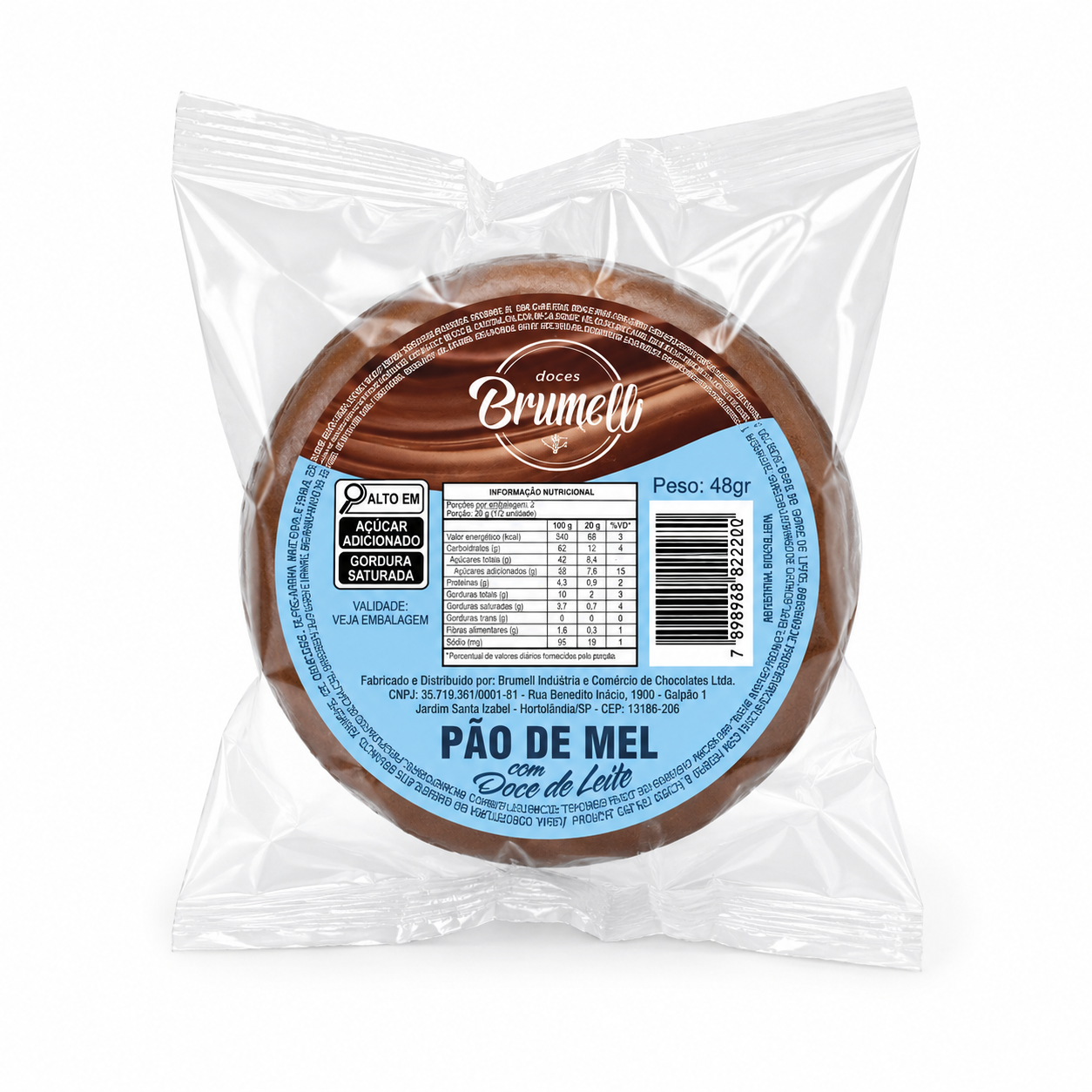 PAO DE MEL BRUMELLI DOCE DE LEITE 48G UN