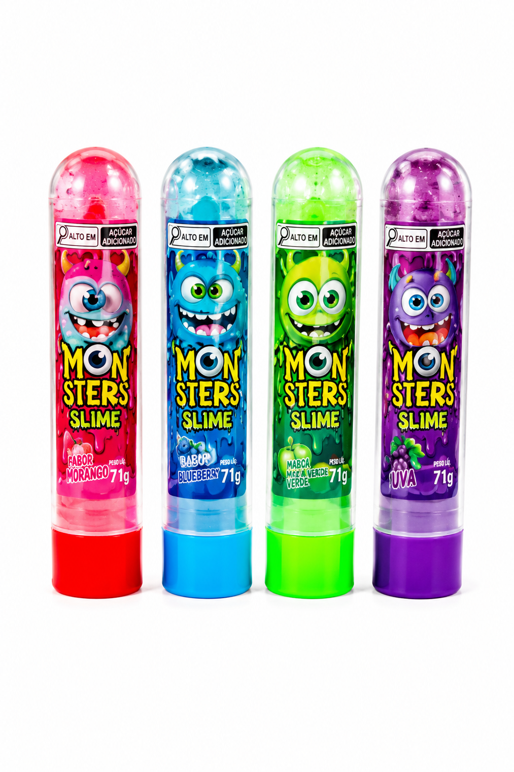 BALA GEL MONSTERS SLIME SABORES 7G