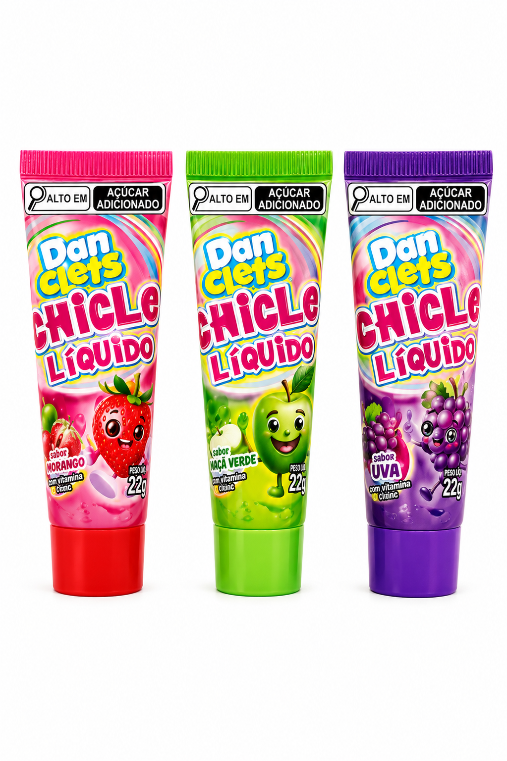 CHICLE LIQUIDO DANCLETS SORTIDOS 22G