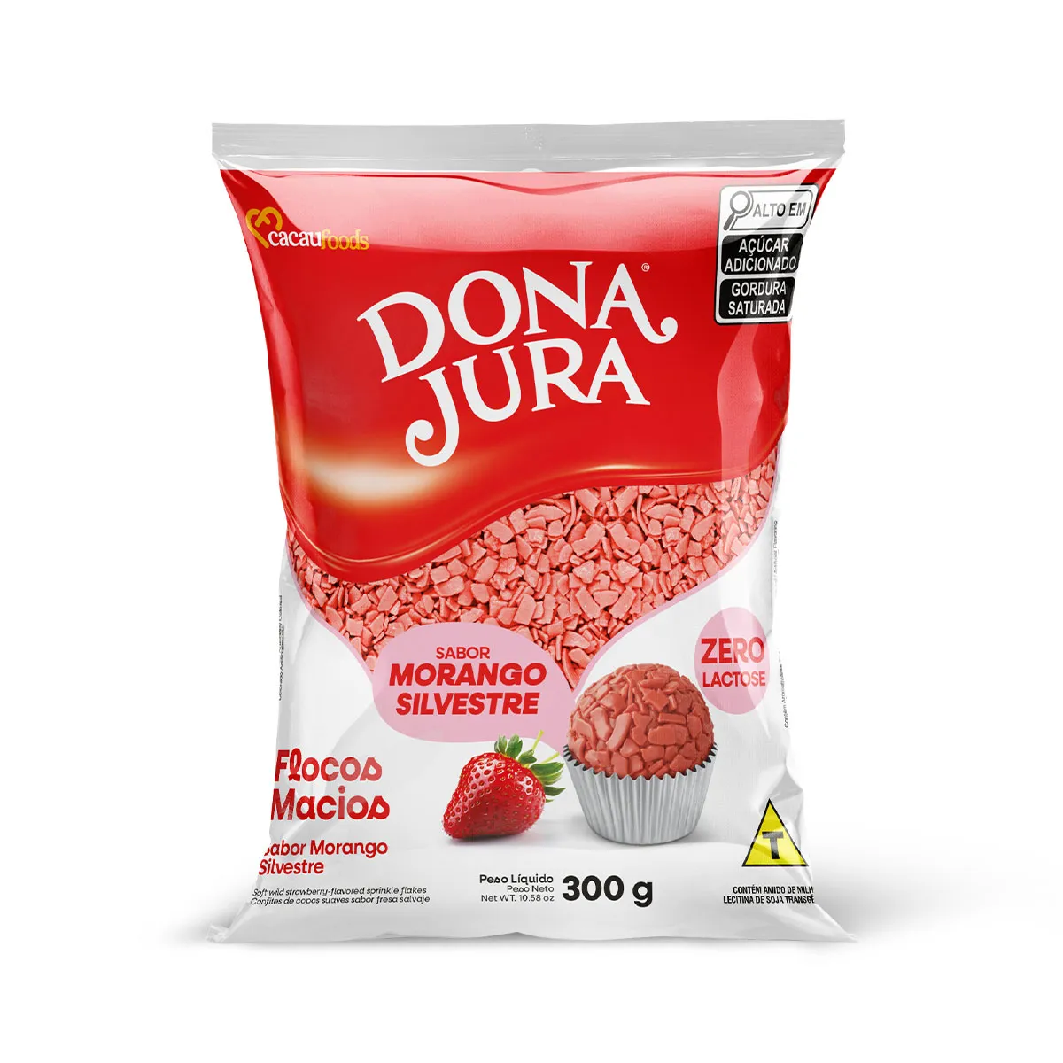 GRANULADO CACAU FOODS FLOCOS MORANG 300G