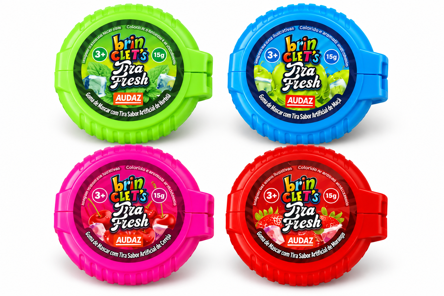 CHICLE BRINCLETS AUDAZ TIRA FRESH 15G