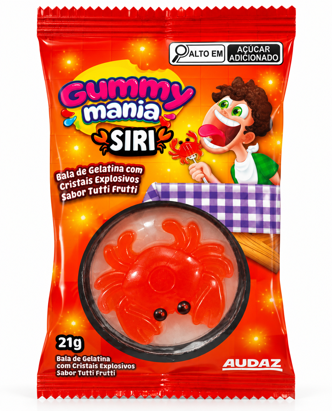 BALA GELATINA AUDAZ GUMMY MANIA SIRI 21G