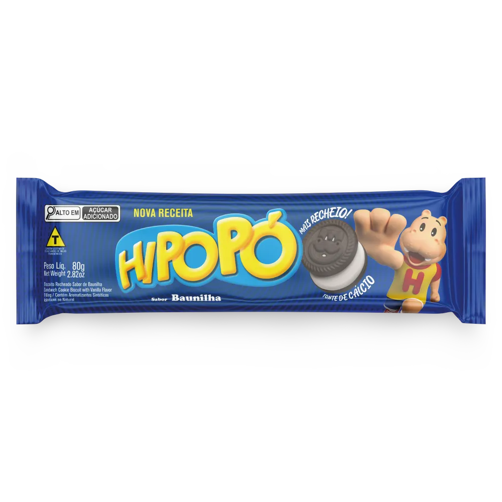 BISC RECH HIPOPO BAUNILHA 80G