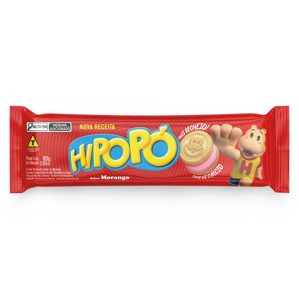 BISC RECH HIPOPO MORANGO 72G