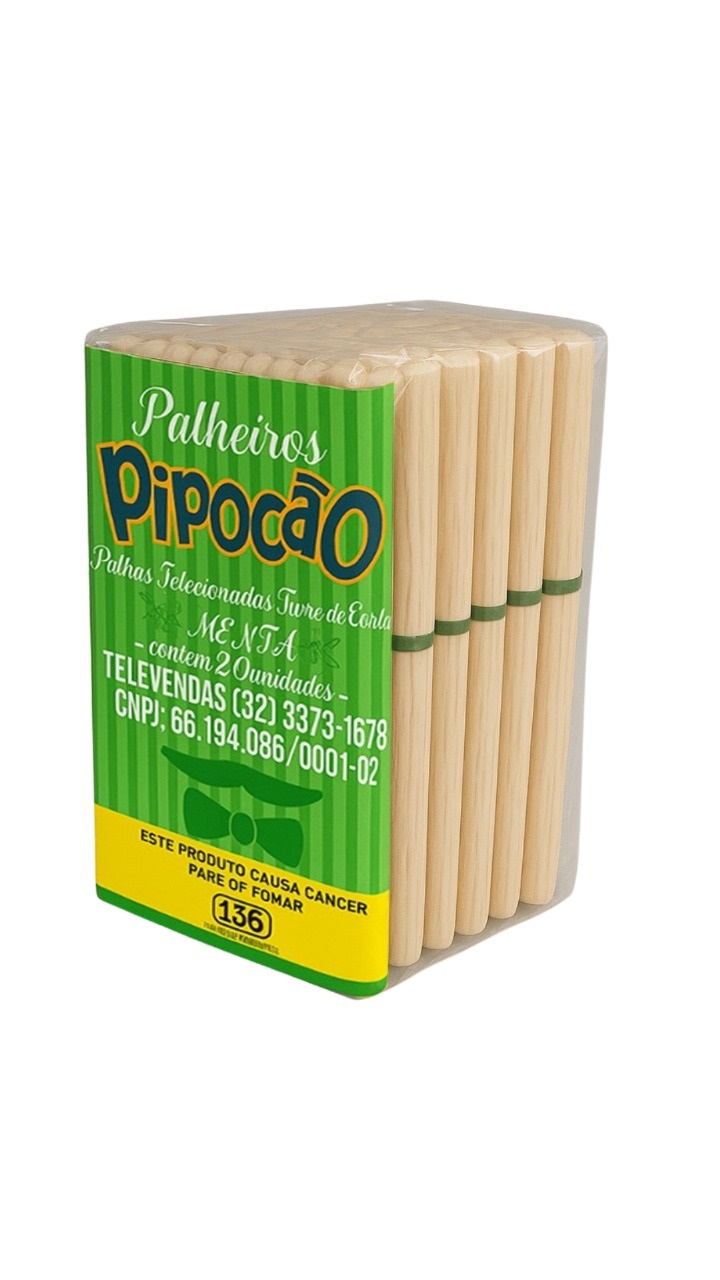 CIGARRO DE PALHA PIPOCAO MENTA C/5X20UN