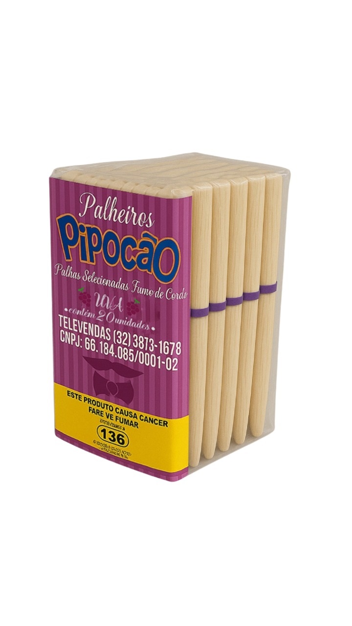 CIGARRO DE PALHA PIPOCAO UVA C/5X20UN