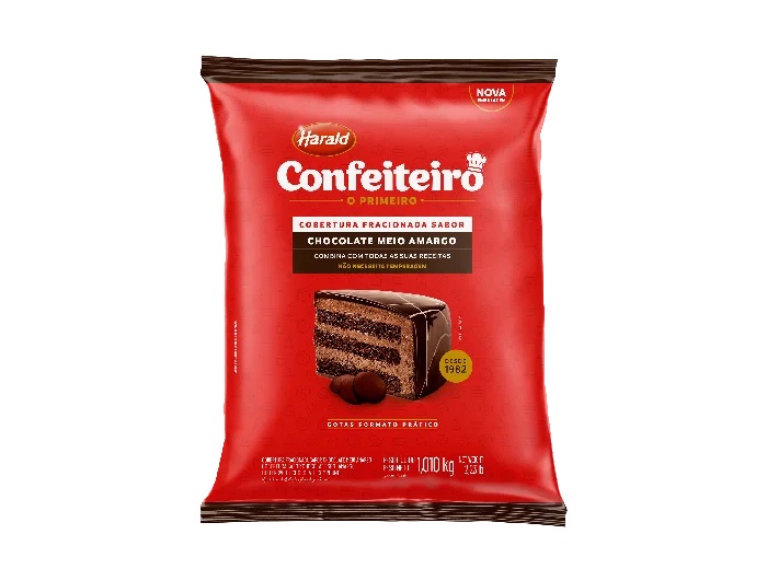 CHOC EM GOTA HARALD CONF M AMARGO 1,01KG
