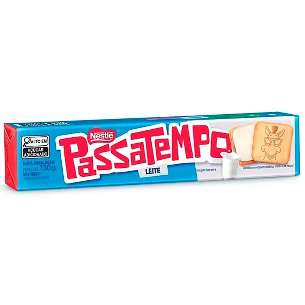 BISC RECH PASSATEMPO LEITE 130G