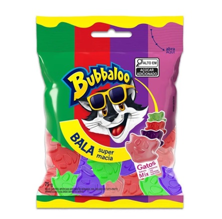 BALA BUBBALOO GELATINA SORTIDA 75G