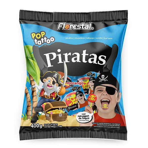 PIR POP TATTOO PIRATAS SORT C/50