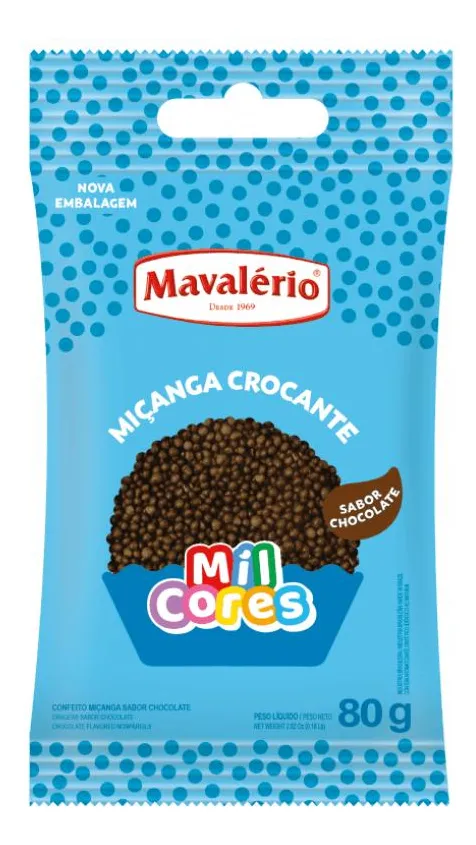 CONFEITO MAVALERIO MICANGA CHOCOLATE 80G