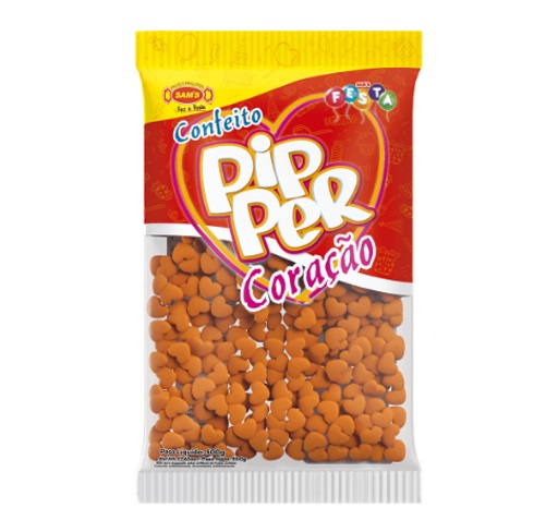 CONFEITO PIPPER COR LARANJA 500G
