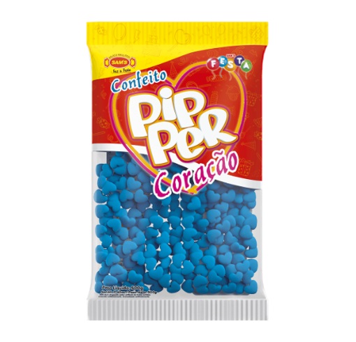 CONFEITO PIPPER COR AZUL CLARO 500G