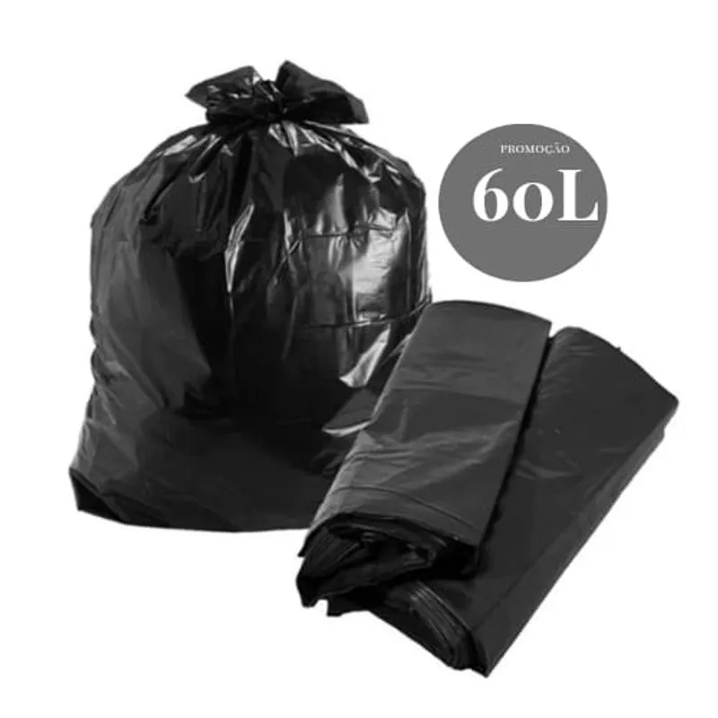 SACO P/LIXO 60LT PRETO 5KG