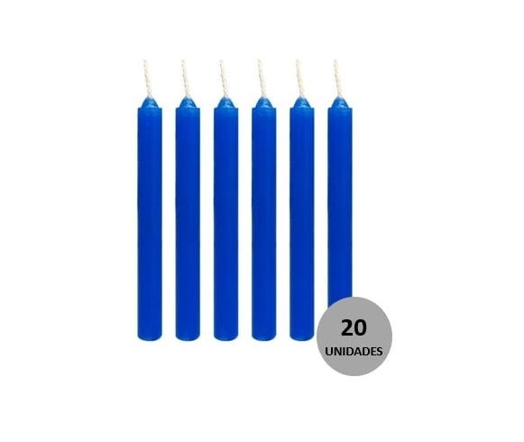 VELA PALITO AZUL C/20