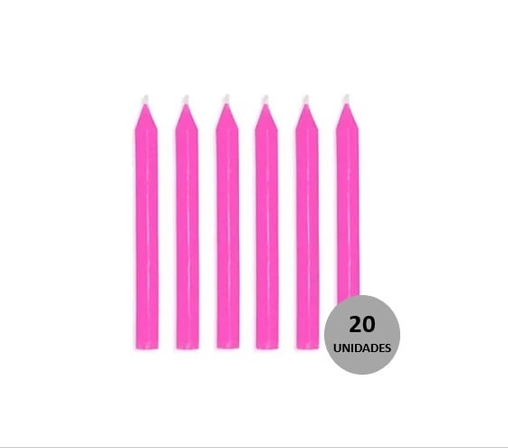 VELA PALITO ROSA C/20