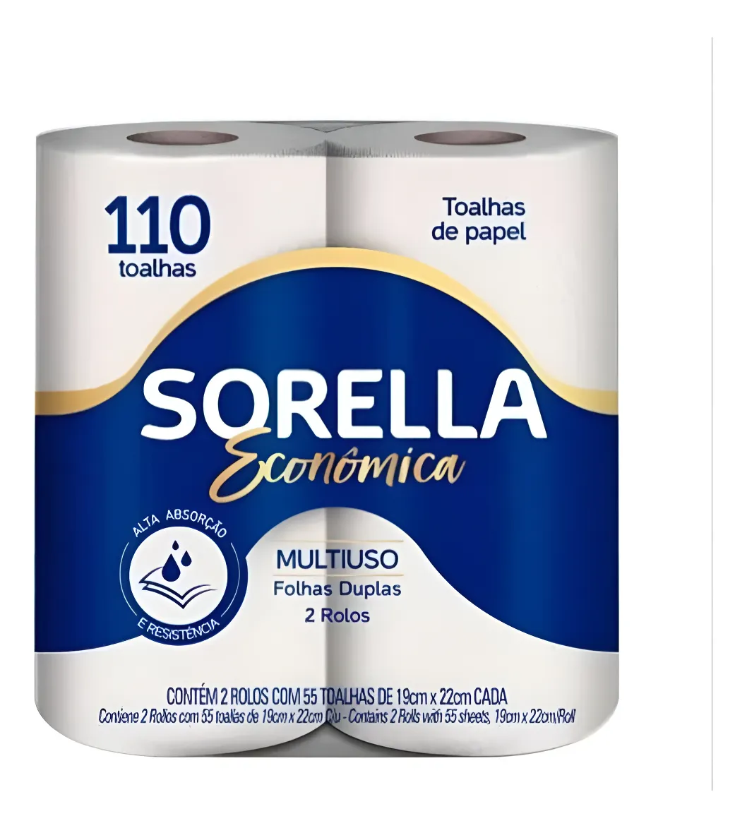 TOALHA PAPEL SORELLA ECON C/2