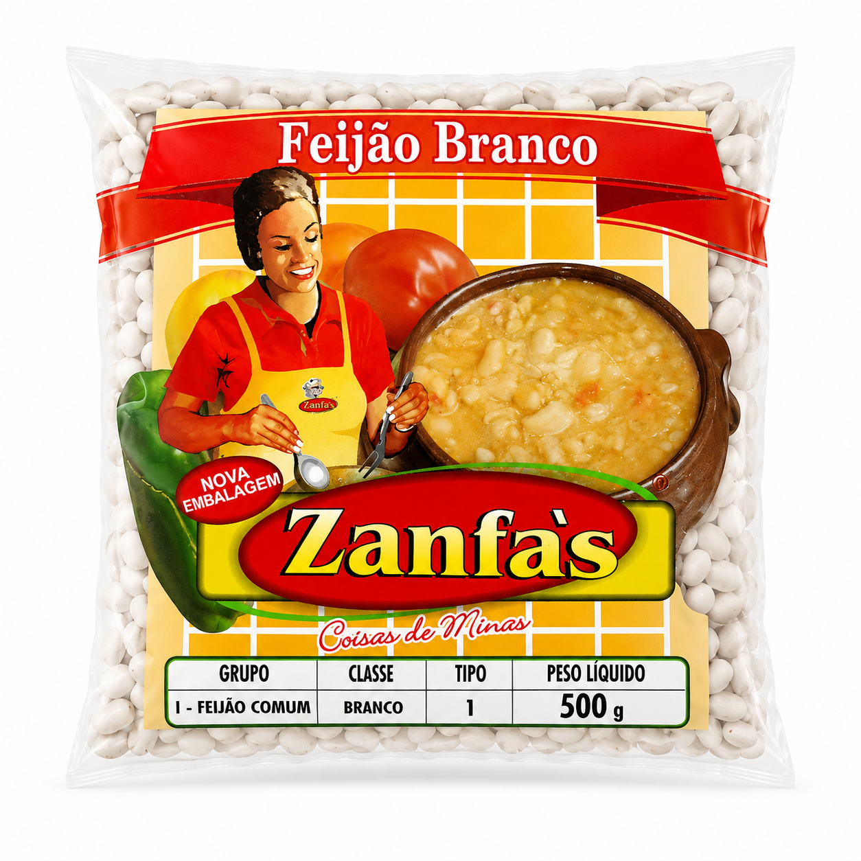 FEIJAO BRANCO ZANFAS 500G