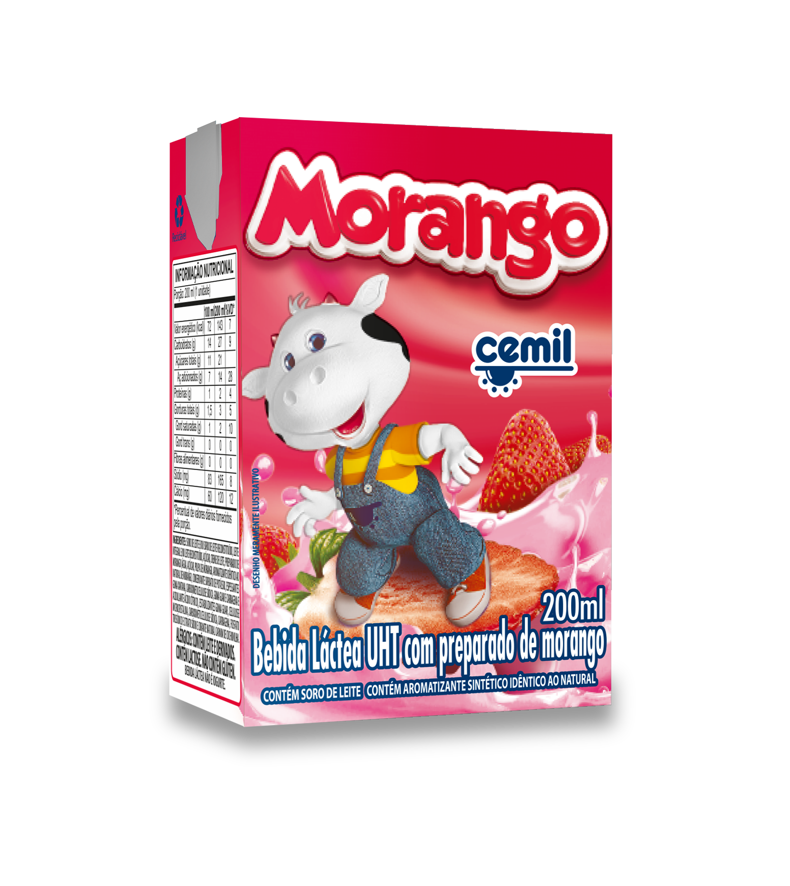 BEBIDA LACTEA MORANGO CEMIL 200ML