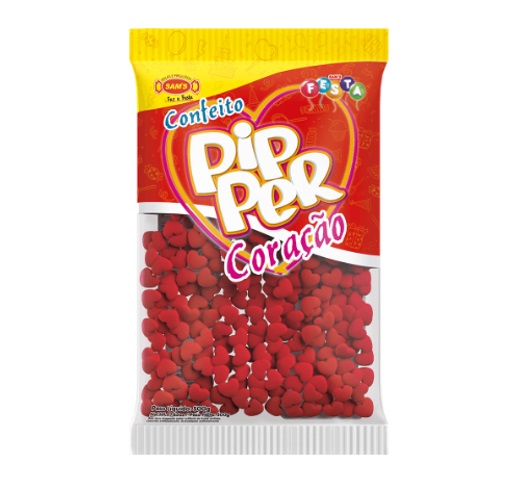 CONFEITO PIPPER COR VERMELHO MORANG 500G