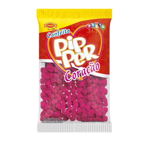 CONFEITO PIPPER COR ROSA MORANGO 500G
