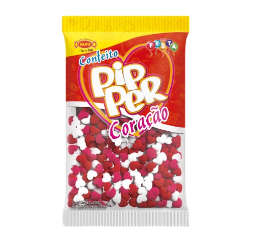 CONFEITO PIPPER COR COLORIDO MORANG 500G