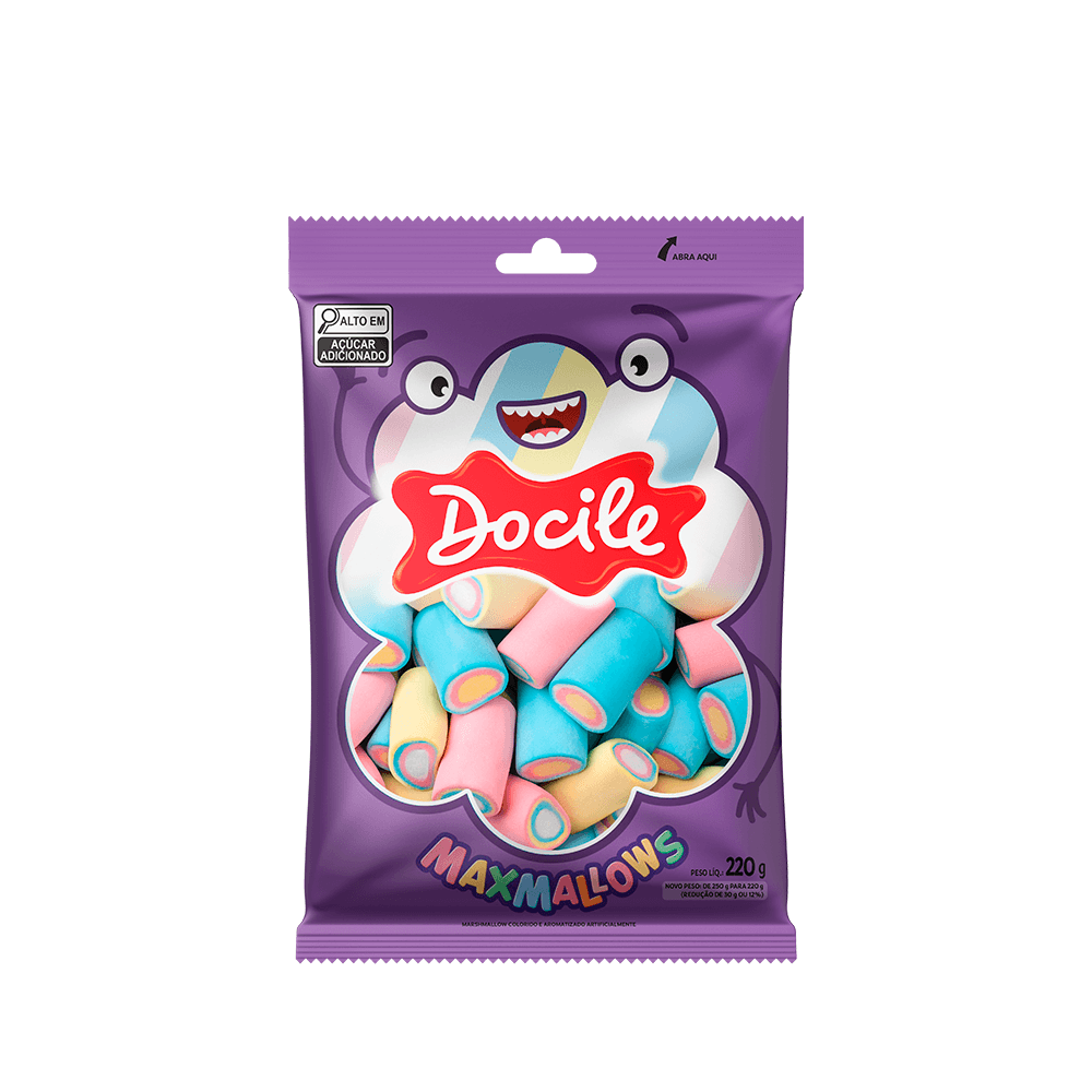 MARSHMALOW DOCILE 220G TUBO COLOR