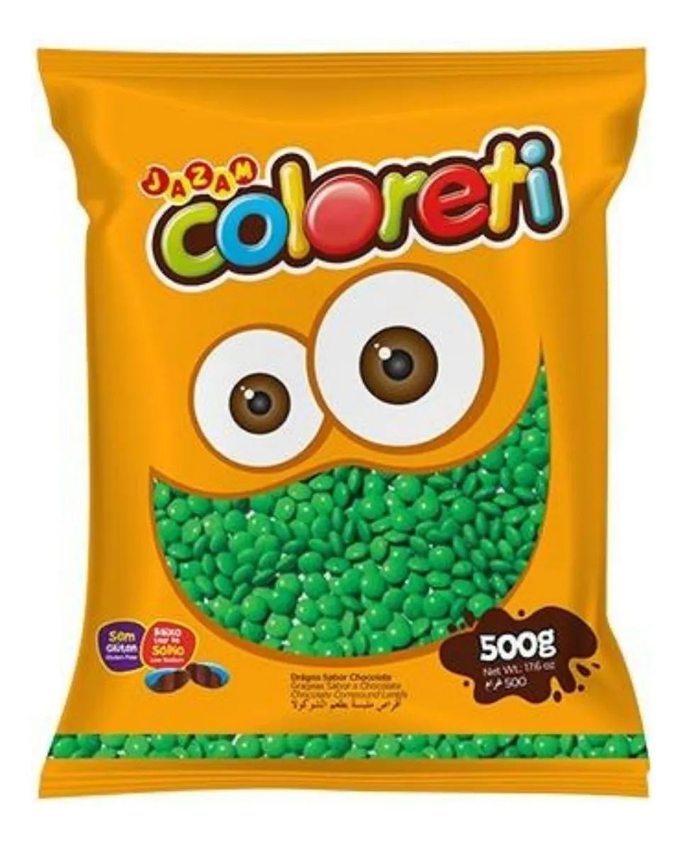 CONFETI COLORETI JAZAM VERDE 500G