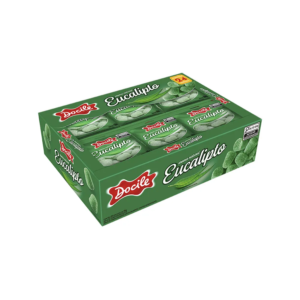 GOMA DOCILE MINI SINO EUCALIPTO 24X18G