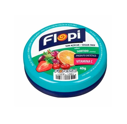BALA FLOPI SEM ACUCAR FRUIT MIX 40G