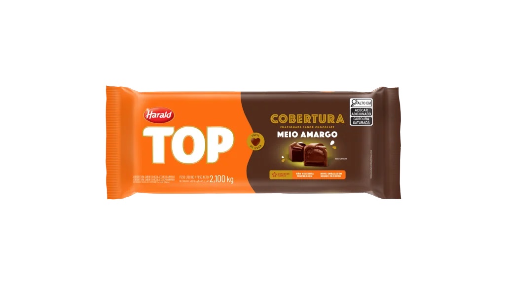 CHOC BARRA HARALD TOP MEIO AMARG 2,100KG