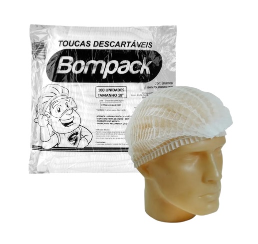 TOUCA DESCARTAVEL BOMPACK C/100