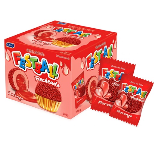 CHICLE SUKEST FESTBALL MORANGO C/40