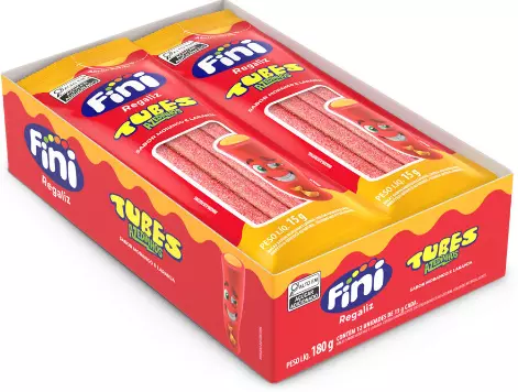 TUBES FINI MORANGO/LARANJA CITRIC 12X15G