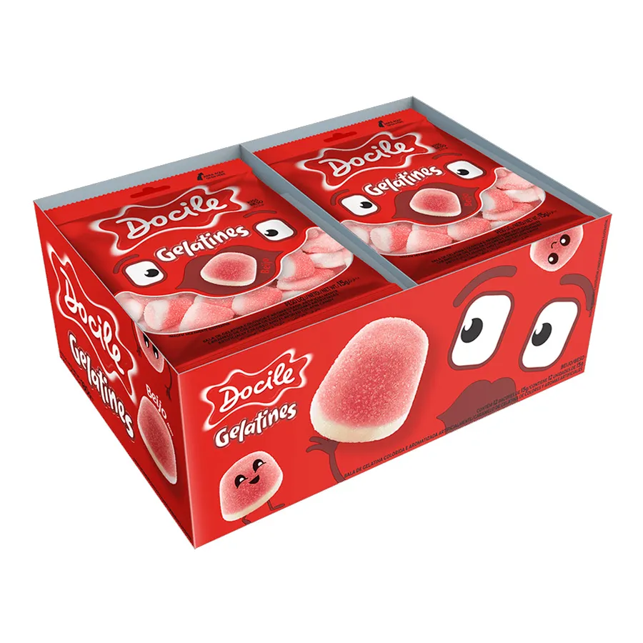 GELATINES DOCILE MINI BEIJO C/12X15G