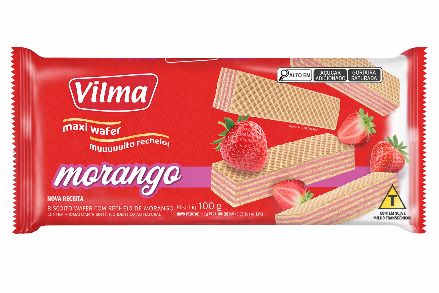 WAFER VILMA MORANGO 100G