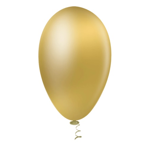 BALAO PIC PIC LISO N7 OURO METALIZ C/50