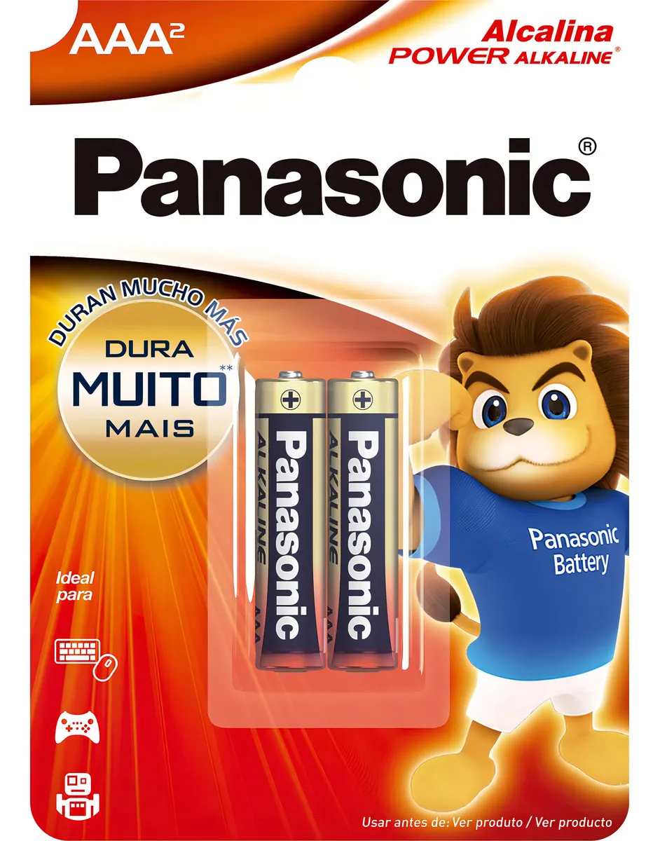 PILHA ALC PANASONIC PALITO AAA CART C/2