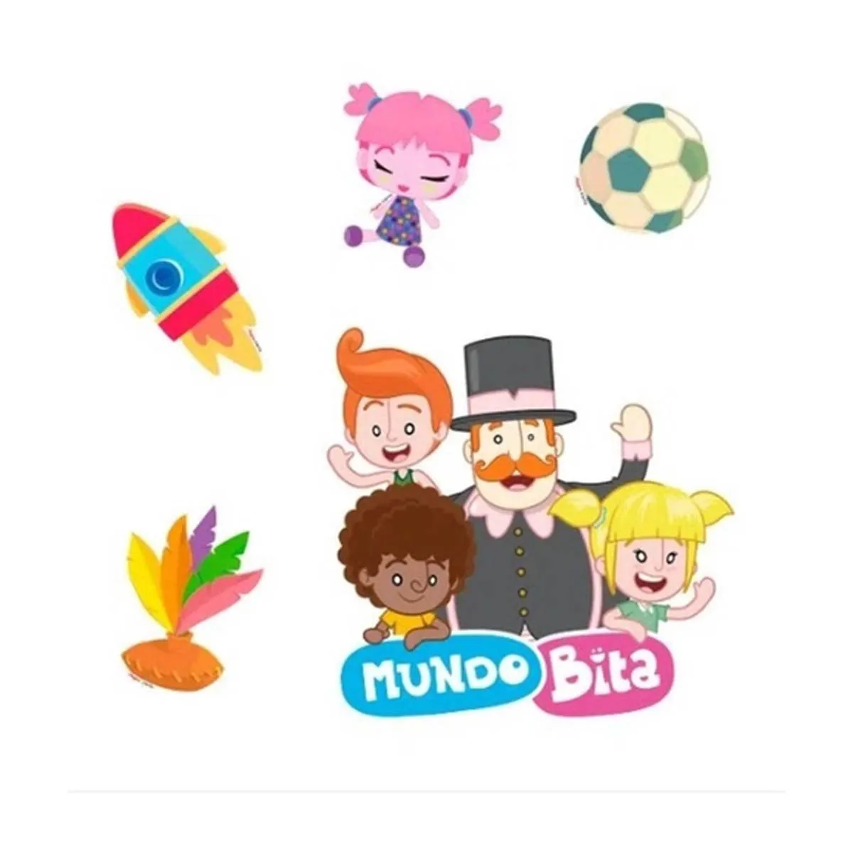TOPPER P/BOLO REGINA MUNDO BITA C/5